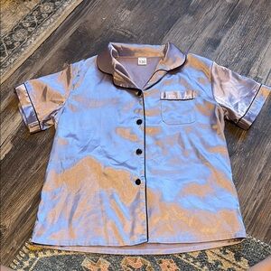 Womans Periwinkle silk pajama set